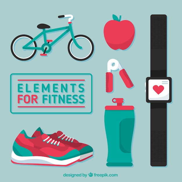 Gratis vector elementen voor fitness pak