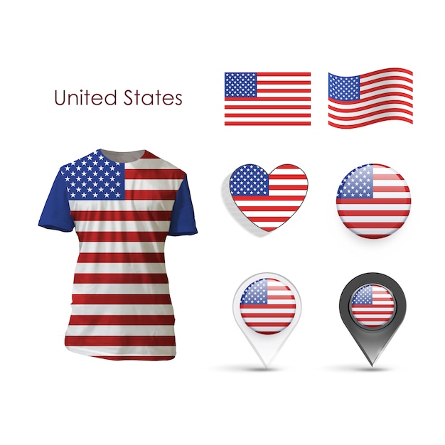 Gratis vector elements collection usa design