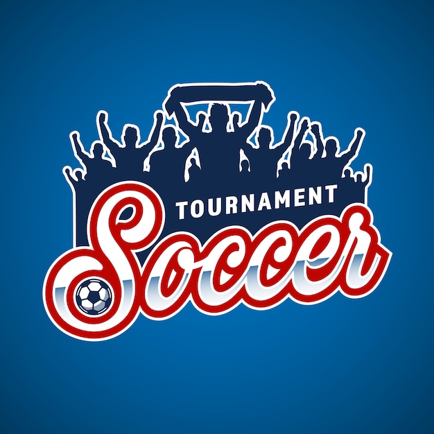 Gratis vector embleem van seoccer fans