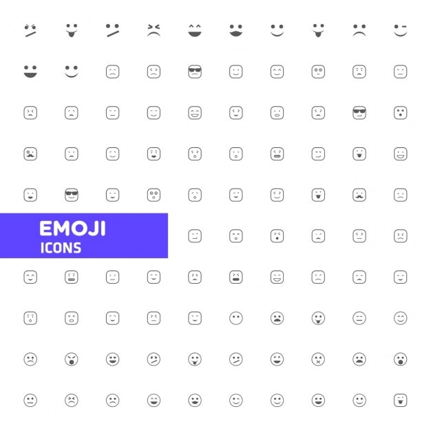 Emoji grote icoon collectie
