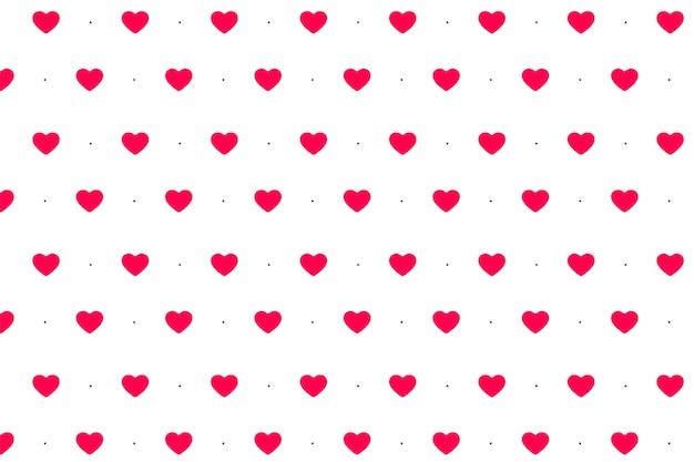 Gratis vector en schattige liefde romantische hart patroon minimal behang ontwerp