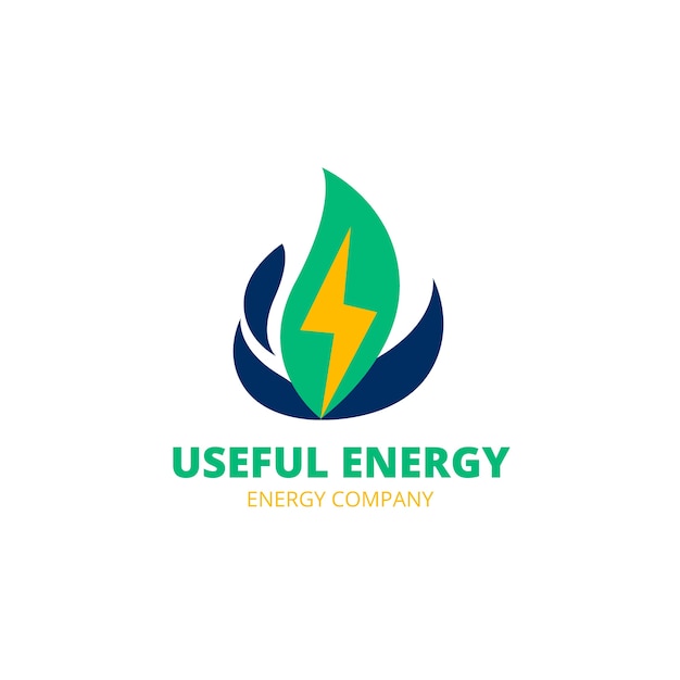 Gratis vector energie logo ontwerpsjabloon