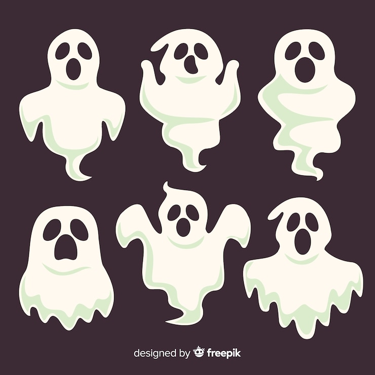 Gratis Vector enge reeks halloween-spoken