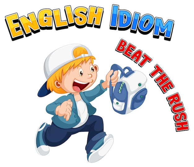 Engels idioom met afbeeldingsbeschrijving voor beat the rush