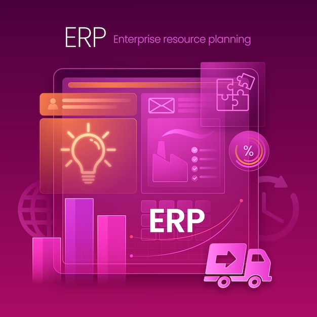 Gratis vector erp-illustratie met verloop