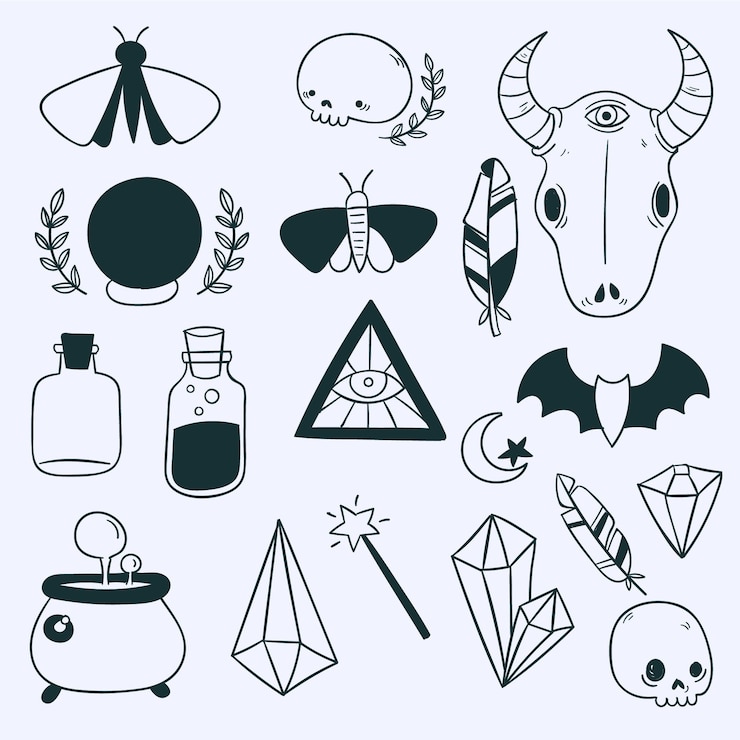 Gratis Vector esoterische elementen collectie