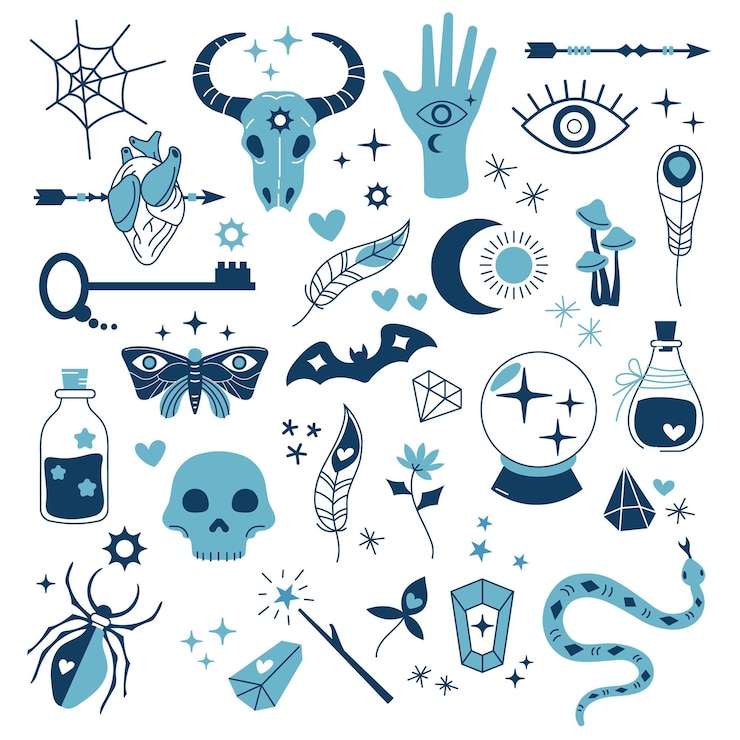 Gratis Vector esoterische mystieke elementen