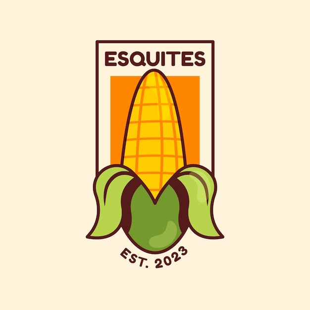 Gratis vector esquites-logo ontwerpsjabloon