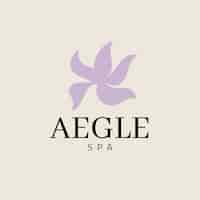 Gratis vector esthetisch aegle spa-logo