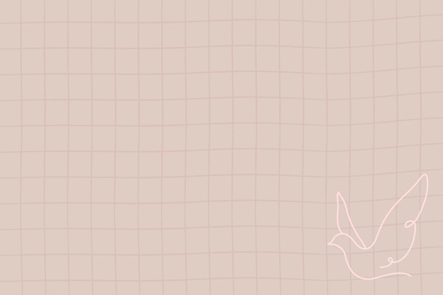 Esthetische duif roze achtergrond, minimaal ontwerp vector