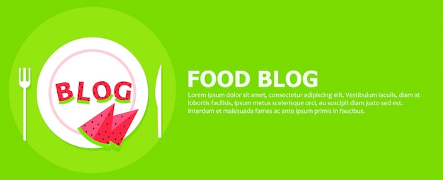 Gratis vector eten blog banner