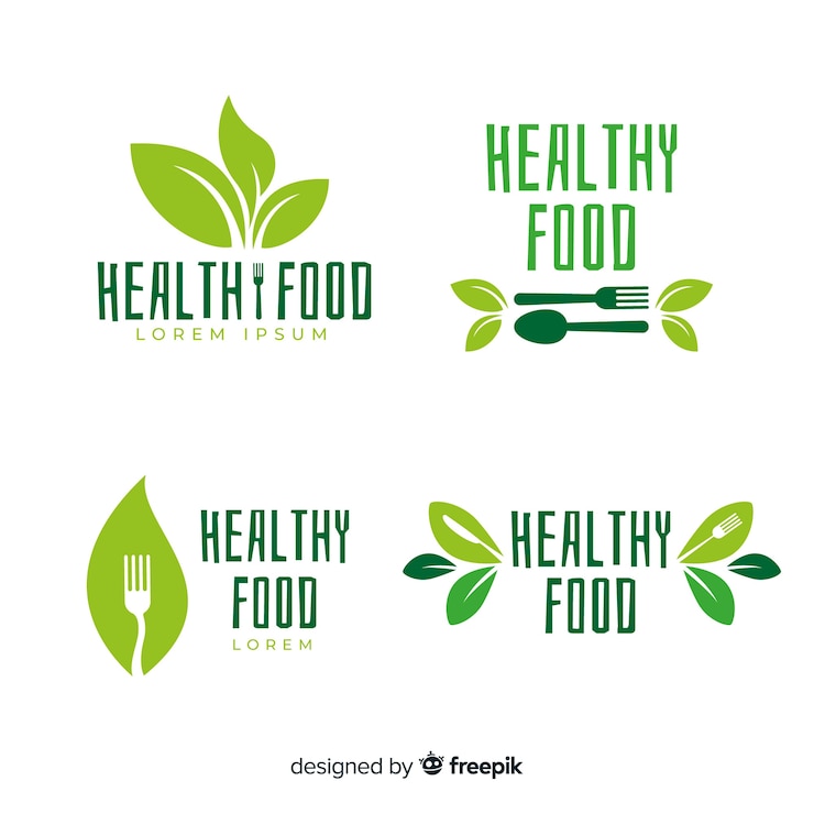 Gratis Vector etiket met plat biologisch voedseletiket