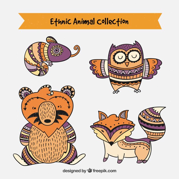 Etnische dieren collectie