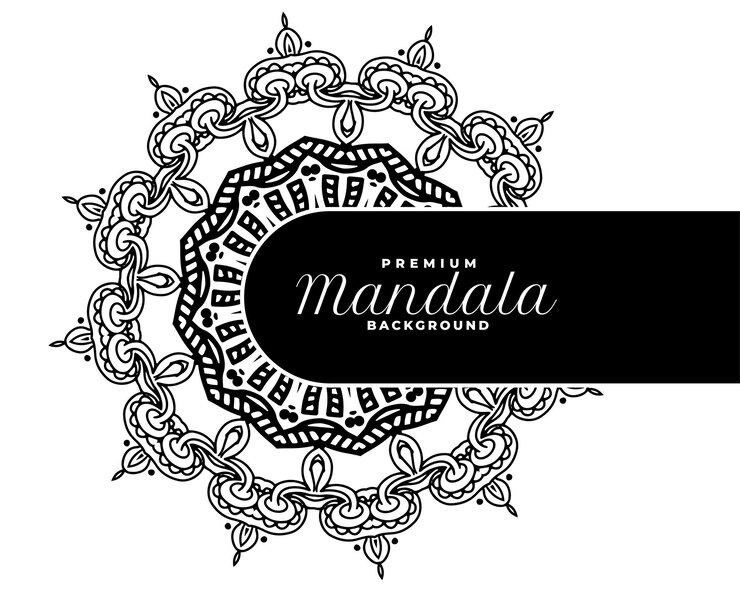 Gratis Vector etnische stijl circulaire mandala patroon witte achtergrondontwerp