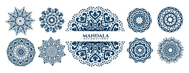 Etnische stijl mandala-stijl patronen grote set