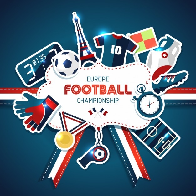 Gratis vector europe voetbal kampioenschap sport vector illustratie