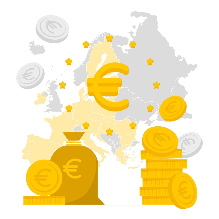 Gratis Vector eurozone concept illustratie