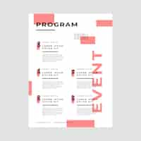 Gratis vector evenement programmering poster sjabloon