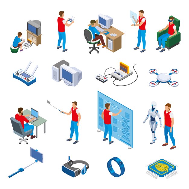 Evolutie-elementenverzameling van digitale gadgets