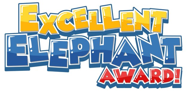 Excellent Elephant Award-lettertypebanner