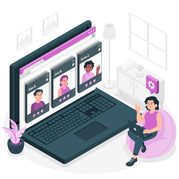 Gratis Vector externe team concept illustratie