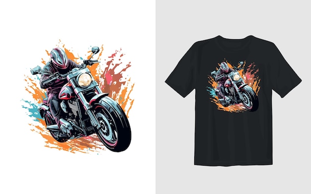 Extreme crossmotor cartoon vector illustratie biker t shirt design