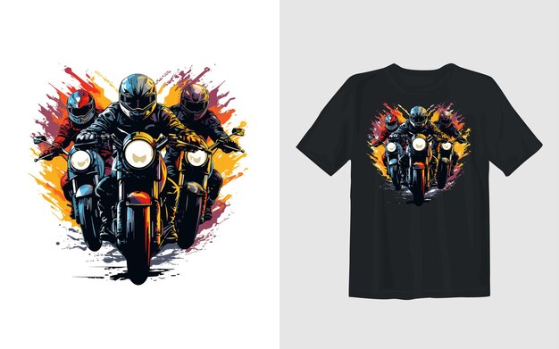 Extreme dirt bike cartoon vector illustratie biker t shirt ontwerp