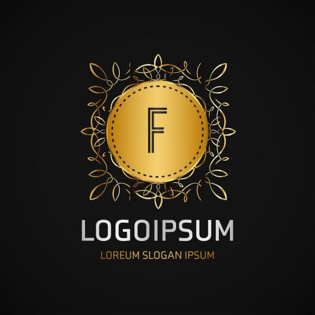 Gratis Vector f ornament logo