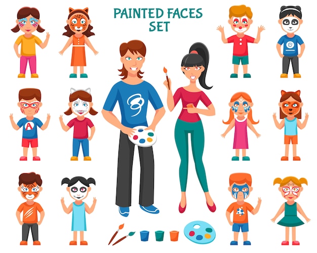 Face paint for children set