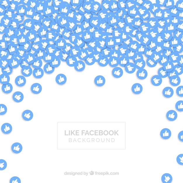 Gratis vector facebook-achtergrond met likes