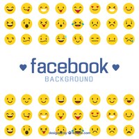 Gratis vector facebook achtergrond wtih emoticons