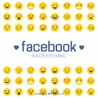 Gratis vector facebook achtergrond wtih emoticons