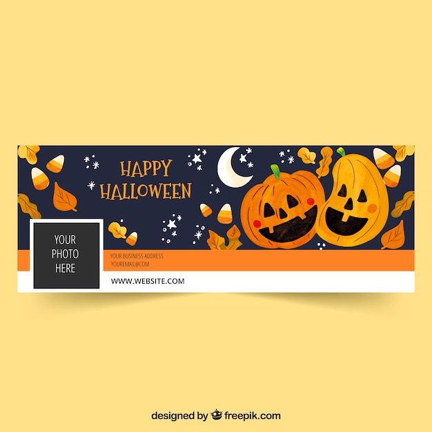 Facebook-banner met halloween concept