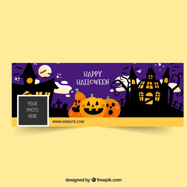 Facebook-banner met halloween concept