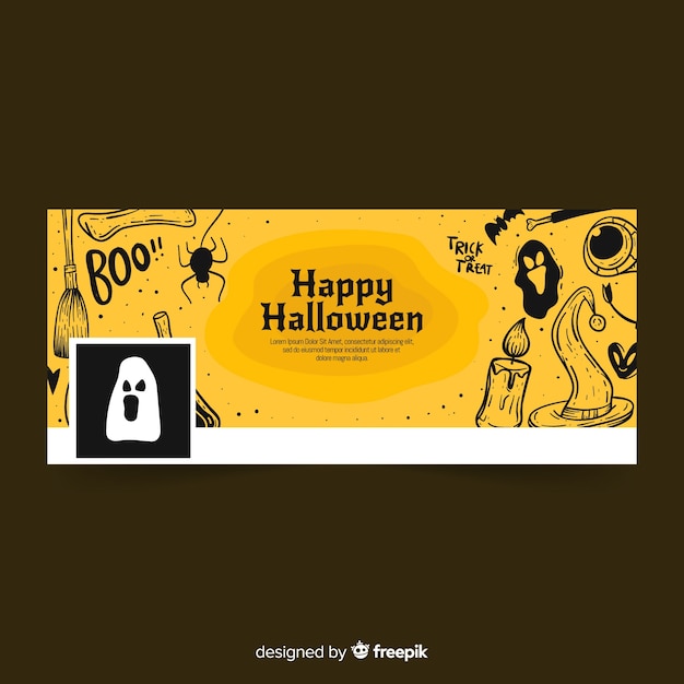 Facebook-banner met halloween concept