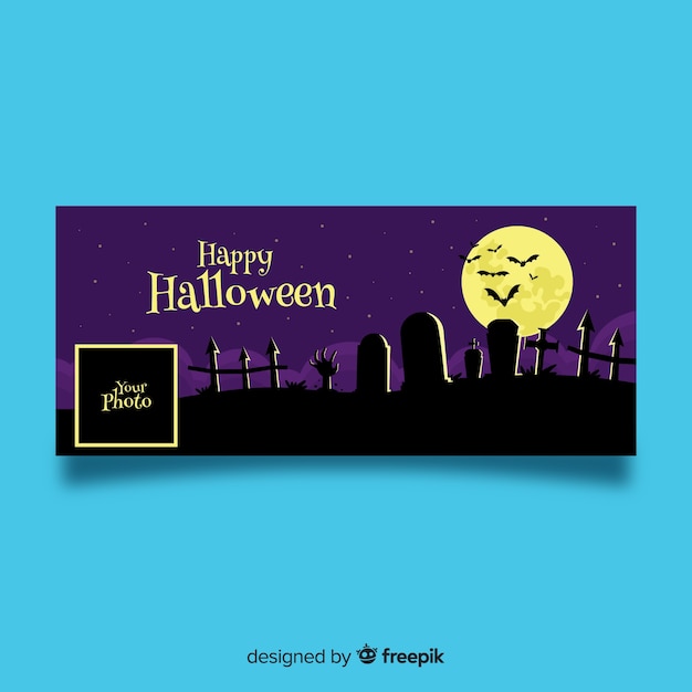 Facebook-banner met halloween concept