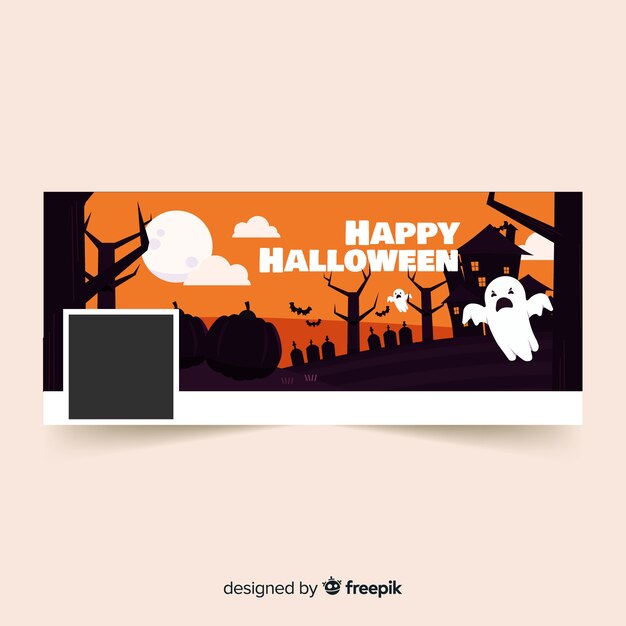 Facebook-banner met halloween concept