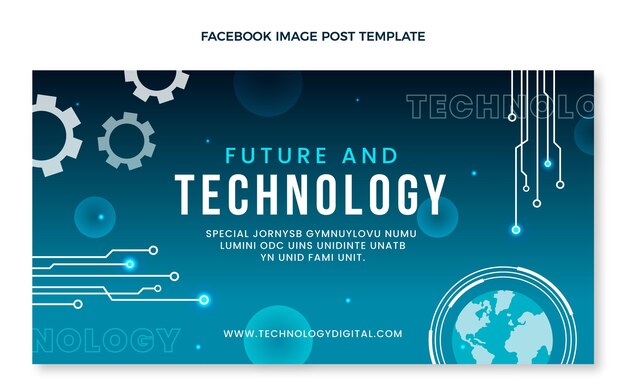 Gratis vector facebook-bericht met minimale technologie