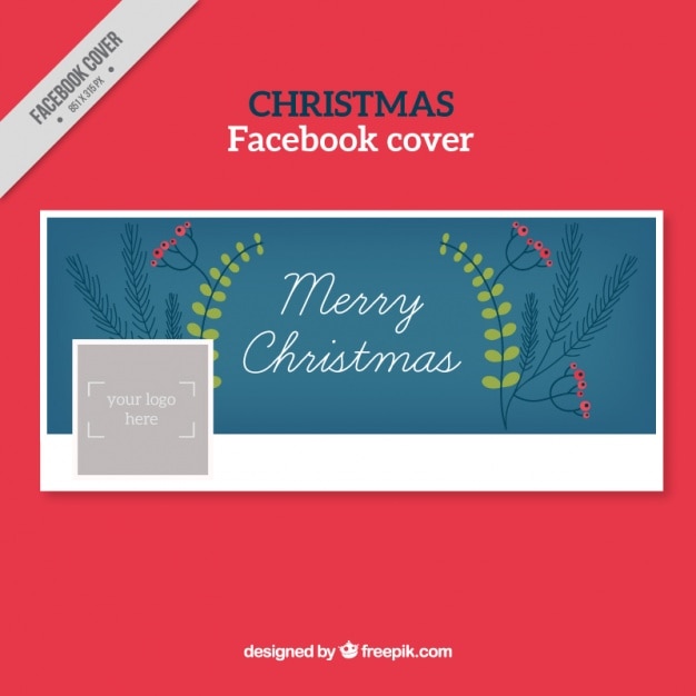 Gratis vector facebook cover met bloemen details