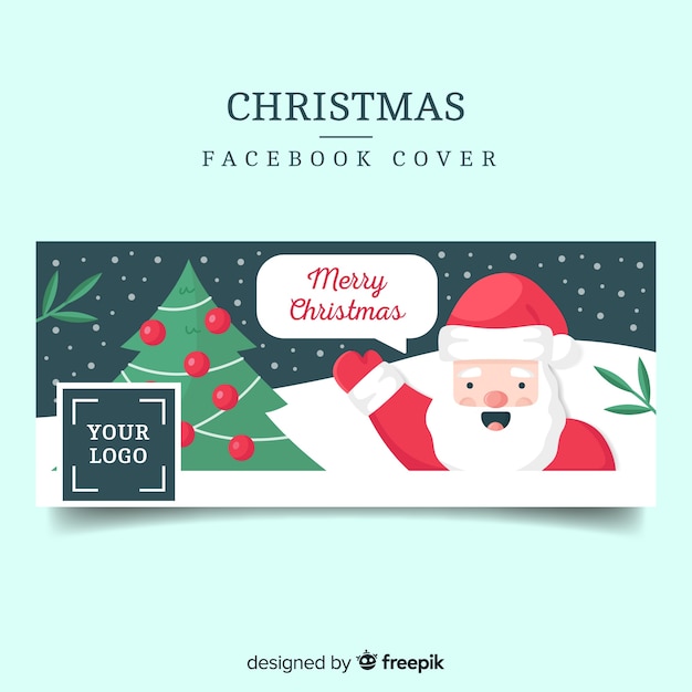 Gratis vector facebook-cover voor kerstmis