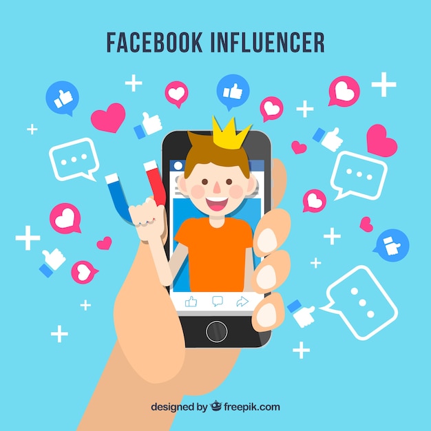 Facebook influencer achtergrond