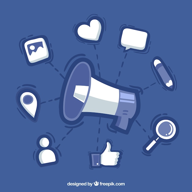 Gratis vector facebook influencer achtergrond