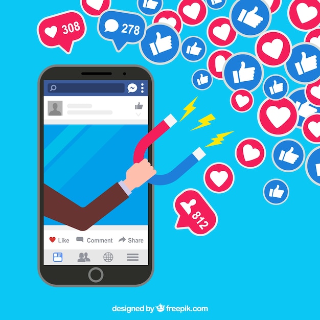 Gratis vector facebook influencer achtergrond