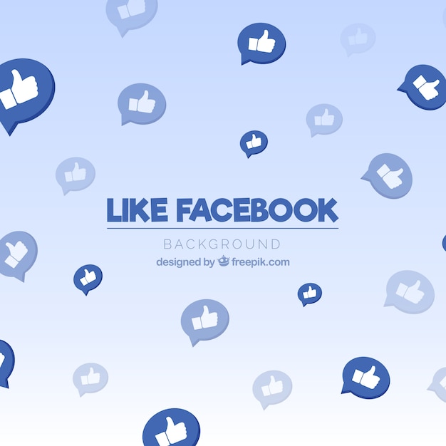 Gratis vector facebookachtergrond met gelijkaardige pictogrammen