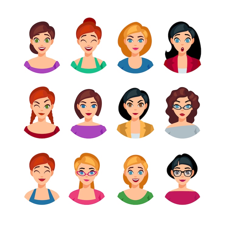 Gratis Vector facial emotions collection