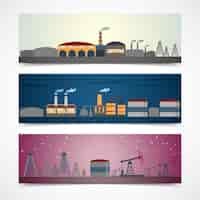 Gratis vector factory banners collectie