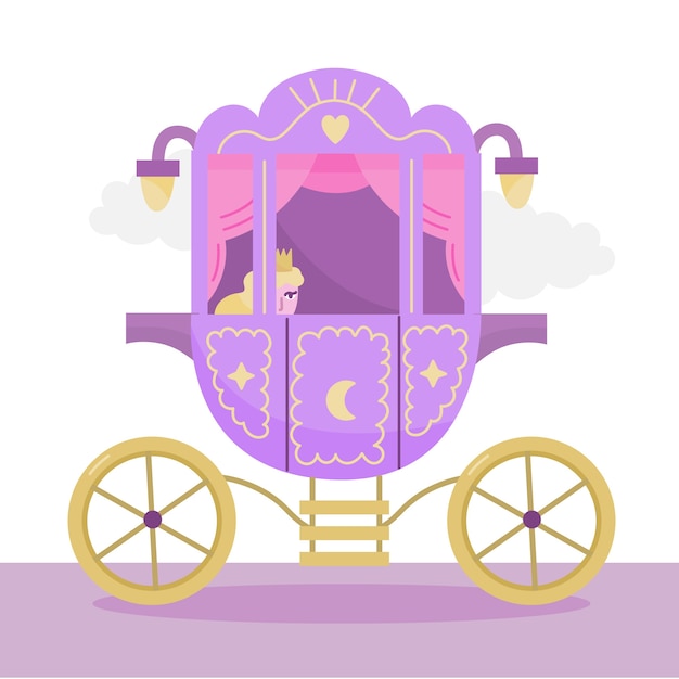 Gratis vector fairytale magische koets