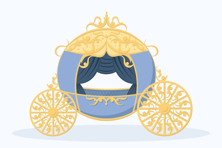 Gratis Vector fairytale magische vervoer concept