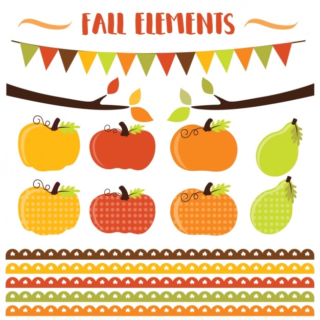 Gratis vector fall elementen collectie