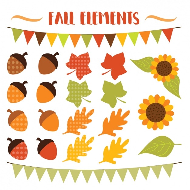 Gratis vector fall elementen collectie